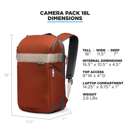 Luma Camera Pack 18L - GOMATIC Travel Bags and Packs#color_rust