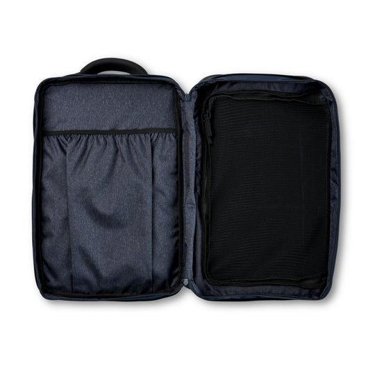 Gomatic Navy Travel Pack 14L Open Angle View#color_navy