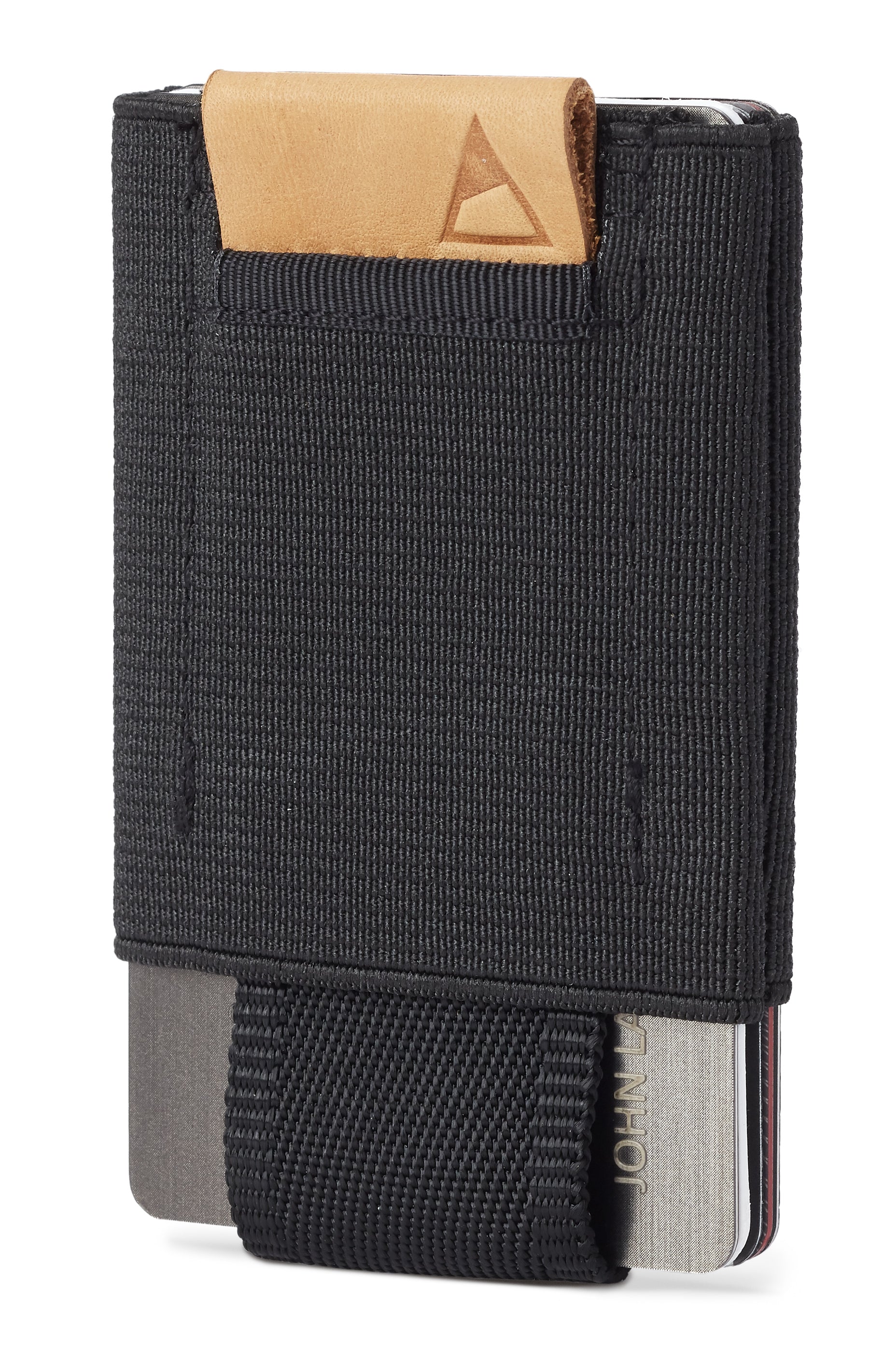 Gomatic Wallet Black LeatherTab Angle